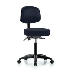 a gray office chair with wheels and casteors on an isolated white background, 3d rendering