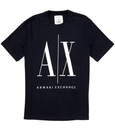 From Armani Exchange&#x2C; this tee features:crew necklineshort sleevespullover stylinglarge icon logo on frontclassic fitcottonmachine wash; tumble dryImported. Graphic Tee With Designer Logo And Crew Neck, Designer Logo Graphic Tee With Crew Neck, Designer Graphic Tee With Crew Neck, Summer Designer Logo T-shirt With Crew Neck, Summer Designer Logo Crew Neck T-shirt, Designer Logo Short Sleeve Tops For Summer, Summer Crew Neck T-shirt With Designer Logo, Designer Logo Cotton Tops For Summer, Summer Cotton Tops With Designer Logo