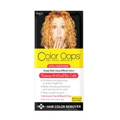 Oops! Not the color you wanted? Don't worry. Color Oops is the perfect product for you! It reverses the oxidation process of hair color pigment. When Halloween hair color is applied, small clear dye intermediates are deposited in hair. During the coloring process, hydrogen peroxide oxidizes the dye intermediates into large colorful pigments that are too big to be washed from hair. Color Oops reverses that process. When applied, Color Oops shrinks the color pigment back to small clear dye interme Best Hair Color Remover, Removing Permanent Hair Color, Peroxide Hair, Hair Color Wax, Hair Color Removers, Types Of Hair Color, Hair Dye Removal, Hair Color Remover, Conditioning Hair