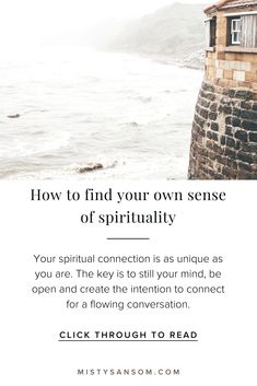 an image with the words how to find your own sense of spiritfully on it