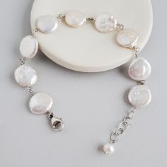 TRACEY coin pearl bracelet Cheap Classic Silver Pearl Bracelet, Coin Pearl Bracelet, White Oyster Bracelet, White Pearl Bracelet With Mother Of Pearl, Pearl White Round Bracelet With Pearl Drop, Silver Baroque Pearl Bracelets With Round Beads, Silver Bracelet With Baroque Pearls, Pearl White Bracelet With Pearl Drop, Pearl White Round Pearl Drop Bracelet