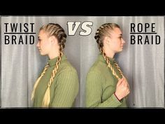 How to rope braid vs twist braid - What's the difference |408beautybygreta - YouTube Twist Hairstyles For Straight Hair, Twist Rope Braid, How To Twist Braid Step By Step, Twist Braids How To, Hair Twist Tutorial Step By Step, French Rope Braid Tutorial, How To Do A Twist Braid, Double Twist Braid, Rope Braids Hairstyles