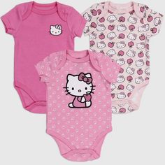 Hello Kitty 3 Piece Baby Set - Calla Lily Cosmetics + CL kids Hello Kitty Baby Clothes, Bitty Baby American Girl, Woman Costumes, Hello Kitty Baby, Fall Vest, Hello Kitty Clothes, Kitty Baby, Kawaii Stuff, Baby Doll Clothes