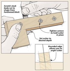 the instructions for how to make a wood block