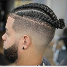 High Top Fade Haircut, Top Fade Haircut, Cornrow Braids Men, Braid Styles For Men, Braids With Shaved Sides, Braids Pictures