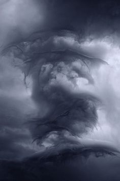 black and white photograph of storm clouds in the sky