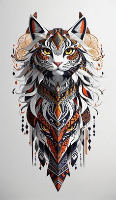 an animal made up of many different patterns