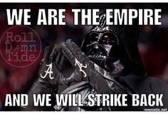 darth vader holding up his glove with the words we are the empire and we will strike back