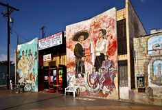 a mural on the side of a building