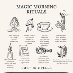 Witchy Ritual Ideas, Spiritual Herbs Witches, Witch Mornings, Witchcraft Morning Ritual, Witchy Morning Ritual, Morning Ritual Witch, Morning Witch Routine, Witchcraft Routine, Witch Morning Routine Ideas