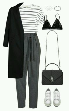 Silhouette Mode, Paris Mode, Grey Pants, Hijab Outfit, Work Attire, Office Outfits, Work Casual, Outfits Casuales