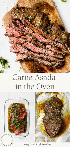 the recipe for carne asada in the oven