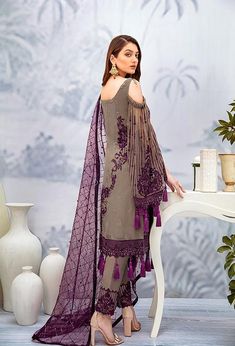 Chiffon Outfits Fully Embellished With Sequins Work in USA – Nameera by Farooq Elegant Purple Chinon Sets, Purple Unstitched Suit For Party, Purple Chinon Salwar Kameez For Party, Purple Unstitched Suit For Eid Party, Anarkali Chiffon Unstitched Suit For Party, Party Unstitched Chiffon Suit With Resham Embroidery, Elegant Purple Lawn Suit With Intricate Embroidery, Purple Dabka Unstitched Suit For Party, Party Chiffon Unstitched Suit With Dupatta