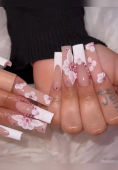 French Tip Acrylic Nails, Her Nails, Nail Swag