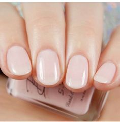 Sheer Pink Nails, Sheer Pink Nail Polish, Wedding Nail Polish, Natural Looking Nails, Gel Nails At Home, Light Nails, White Nail Polish, Pink Nail Polish, Jelly Nails