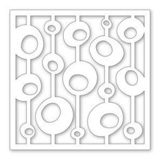 a paper cutout with circles and lines in white, on a white background that has the