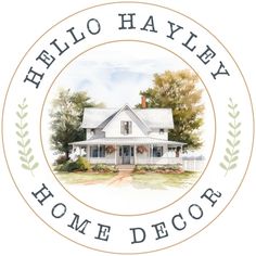 the logo for hello hayley home decor