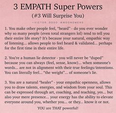 So true!! I am a powerful Empath Empath Quotes, People Facts, Moon Omens, Healthy Calories, Empathy Quotes, Audubon Prints