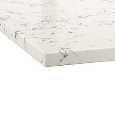 a white marble counter top on a white background