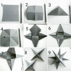 step by step instructions on how to make an origami star