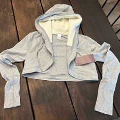 Nwt Zella Crop Hoodie With Sherpa Small Super Soft Sherpa In The Hoodie Part! Crop Hoodie, Cropped Hoodie, Jackets & Coats, Jackets For Women, Cream, Grey, Women Shopping, Color