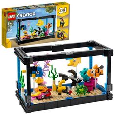 the lego creator is set up to look like it has been built into an aquarium