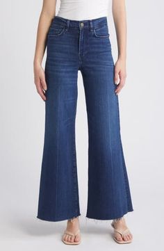 FRAME Le Palazzo High Waist Crop Wide Leg Jeans | Nordstrom Crop Wide Leg Jeans, Palazzo Jeans, Cropped Wide Leg Jeans, 70s Inspired, For Today, Wide Leg Jeans, Leg Jeans, High Waist, Wide Leg