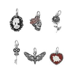 Buy the Romantic Gothic Charm Set by Bead Landing™ at Michaels. Create custom jewelry and accessories with this romantic gothic charm set that features cameos, a key, a skull and other vintage designs in red, black, silver and white. You can easily attach the charms to a chain bracelet or necklace using the attached jump rings. Create custom jewelry and accessories with this romantic gothic charm set that features cameos, a key, a skull and other vintage designs in red, black, silver and white. Bead Landing, Michael Art, A Skull, Charm Set, Jewelry And Accessories, Diy Inspiration, Jump Rings, Resin Jewelry, Creative Inspiration