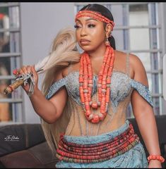 Rita Dominic Traditional Wedding, Rita Dominic, Royal Attire, Outing Outfit