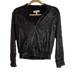 Dress The Population Sequin Disc Bomber Jacket Black Women's Size S What Some Lack In Holiday Red And Green Apparel, Others Make Up For In Complete Abundance. For Those Christmas Enthusiasts That Just Can’t Find The Right Jacket To Complete Their Holiday Look, We Introduce To You The Women’s Black Sequin Bomber Jacket. Any Outfit Will Love This Agreeable Piece. Care: Hand Wash Or Dry Clean Only Material: 100% Polyester Glamorous Outerwear For Spring Date Night, Black Sequined Outerwear For Party Season, Black Party Outerwear For Party Season, Glamorous Long Sleeve Outerwear For Date Night, Black Long Sleeve Outerwear For Party Season, Black Sequined Outerwear For Fall, Black Outerwear For Party Season Night Out, Glamorous Black Outerwear For Night Out, Black Outerwear For Fall Date Night