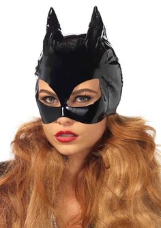 Vinyl Cat Woman Mask – legavenue.com Cat Woman Mask, Catwoman Mask, Woman Mask, The Mask Costume, Superhero Halloween, Catwoman Cosplay, Villain Costumes, Cat Woman, Cat Mask