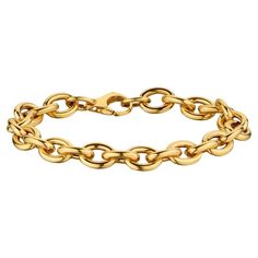 14kt Yellow Gold 8” Our 14kt yellow gold cable link bracelet is a sophisticated and timeless piece of jewelry that combines elegance with durability. This bracelet features a design characterized by it's cable link pattern. Each link is smooth, rounded, and elongated in shape, interconnected to form a continuous chain. The "cable” aspect of the design refers to the way the links are crafted to resemble a twisted or coiled wire, giving the bracelet a dynamic texture and visual interest. Crafted f Modern Bracelets, Gold Alloys, Color Dorado, Rose Gold Diamonds, Gold Texture, Vintage Bracelets, Golden Color, Brilliant Diamond, Vintage Diamond