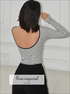 Decoration:NONE Style:High Street Elasticity:Medium Strecth Fabric Type:JERSEY Pattern Type:striped Fit Type:skinny Material:Cotton,Spandex Item Type:Bodysuits Origin:Mainland China Gender:WOMEN 95% Cotton, 5% Spandex Size Table S: Bust 68-85cm(26.8"-33.5") Sleeve 58cm(22.8") Length 66cm(26") M: Bust 72-90cm(28.3"-35.4") Sleeve 60cm(23.6") Length 68cm(26.8") The size be measured by hand , Allow error 1-3cm Fitted Striped Bodysuit For Vacation, Chic Fitted Striped Bodysuit, Striped Bodysuit With Lined Body, Chic Striped Fitted Bodysuit, Striped One-piece Bodysuit For Summer, Trendy Striped Fitted Bodysuit, Striped Fitted Bodysuit, Striped One-piece Lined Bodysuit, Striped Stretch One-piece Bodysuit