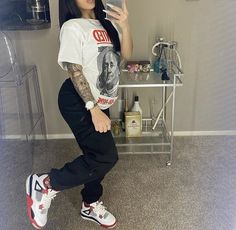 Styling Jordan Retro 4 Outfits, Retro 4 Jordans Outfit Women, Jordan Retro 4 Outfits Women, Retro 4 Outfits, 4s Outfit Women, Jordan 4s Outfit Women, Jordan 4 Outfit Women, Jordan Outfits Womens, 4s Outfit