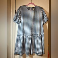 New With Tags, Can Be Found On East Hills Casuals, Samantha Lee Collection, And Nostalchicks For $60 Drop Waist Dress, Sans Souci, Dropwaist Dress, Gingham Dress, Waist Dress, Drop Waist, Gingham, Colorful Dresses, Blue White