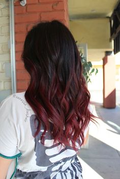 Burgundy Colour Hair, Brown And Burgundy Hair Balayage, Burgundy Partial Balayage, Maroon Hair Dye Ideas, Brown With Burgundy Underneath, Wine Red And Brown Hair, Black Burgundy Ombre Hair, Burgundy Hair Ends, Red Hair Color Streaks