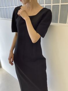 Half sleeve crepe dress with scoop square like neckline and midi length. Fitted cut. Wear with a belt to dress up and cinch waist. Model is in MINUSEY ONE SIZE. ✔️ Free worldwide express shipping over $100✔️ Loved by 6,500+ customers✔️ Limited edition collections, maximum style⠀⠀⠀⠀⠀⠀⠀⠀⠀Stay ahead of the trend with can’t-find-anywhere-else staples. Your closet will thank you 💕 * MINUSEY ONE SIZE = EU 34-36, US 2-6* 100% Polyester* Dry clean* Made in Korea - Model Height: 170cm/5'7" (US2, EU34) Crepe Dress, The Trend, Cinched Waist, Half Sleeve, Model Height, Half Sleeves, Midi Length, One Shoulder Dress, Scoop Neck