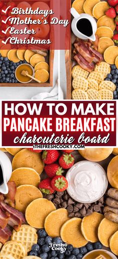 how to make pancake breakfast with chocolate and strawberries on the side for christmas