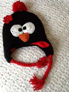 Fleece Lined Penguin Hat with Pompon, Child Animal Hat, Penguin Hat, Crochet Baby Hat, Winter Hat, Baby Hat, Newborn Hat, Child Hat Playful Handmade Black Hats, Cute Knitted Black Hat, Cute Black Knitted Hat, Cute Adjustable Black Crochet Hat, Playful Black Warm Hats, Playful Adjustable Warm Crochet Hat, Playful Warm Adjustable Crochet Hat, Cute Crochet Beanie Hat, Warm Adjustable Playful Crochet Hat