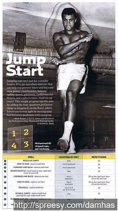 an advertisement for jump start with a man in shorts