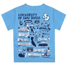 Let your kiddo look cool in his new Vive La Fete Impressions hand sketched artwork boys tee shirt. Let him play, go to the game, and cheer loudly and proudly with his University of San Diego Toreros gear by Vive La Fete.Celebrate and cheer on game day with our classic design University of San Diego Toreros Short Overstitched Crew Neck Sleeve Top. Officially Licensed product sold by Vive La Fete.This awesome graphics, fun and game day crew neck t-shirt features officially licensed University of S College Shirt Design, University Of San Diego, Design University, College Shirt, University Tshirt, College Shirts, Light Blue Shorts, Hand Sketch, Boy Tees