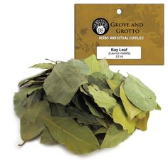 Bay Leaves (1/2 oz) - Grove and Grotto Bay Leaf Plant, Dried Bay Leaves, Bay Laurel, Laurel Tree, Laurus Nobilis, Perennial Herbs, Organic Herbs