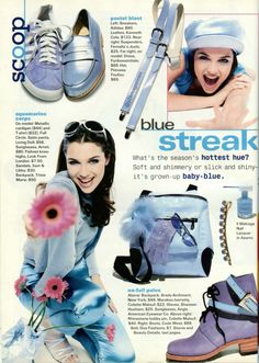 an advertisement for blue streak shoes featuring a woman with flowers in her hair and boots