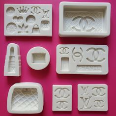 silicone mold Chanel Candles, Chanel Diy, Domino Crafts, Shower Mold, Resin Moulds, Chocolate Jewelry, Diy Resin Mold, Cricut Explore Air Projects, Making Fondant