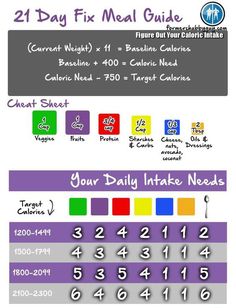 the daily fix meal guide is shown in this graphic style, and includes instructions to make it