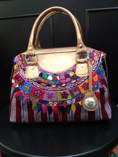 Maria's Bags Guatemala Hippie Bohemian, Hippie Chic, Tote Purse, Stylish Bag, Handmade Bags, Bago, Canvas Bag, Guatemala, Tote Handbags