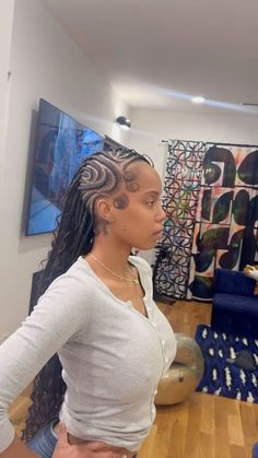 MIA / MRS PIMP YOUR HAIR / HAIRSTYLIST on Instagram: "SHE’S ROCKING HER MOHAWK BRAIDS 😍😍😍💆🏽‍♀️  #miakhylahair #mohawkbraids #stylehair #cornrowstyles #blackownedbusiness #braids #atlhairstylist #parishairstylist #neatbraids #braider" Mowhak Hairstyle Female Braids, Braids With Swoop, Braided Mohawk, Braided Mohawk Hairstyles, Cornrows Styles, Braiding Styles