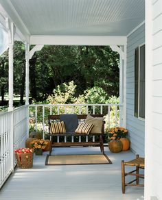 the porch is clean and ready for us to use