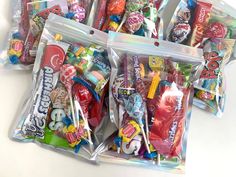 The Best Candy Bags Party Favors Birthday Party Goodie - Etsy Tiktok Candy, Party Goodie Bags, Coconut Aesthetic, Sleepover Snacks, Birthday Party Goodie Bags, Halloween Goodie Bags, Birthday Goodie Bags, Party Favors Birthday, Dubble Bubble