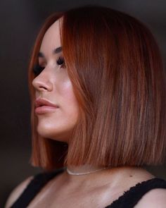 Copper Dark Roots, Auburn Bob Hair, Cowboy Copper Bob Hair, Dark Copper Bob, Auburn Hair Bob, Short Dark Copper Hair, Short Copper Hair With Bangs, Cooper Short Hair, Short Copper Brown Hair